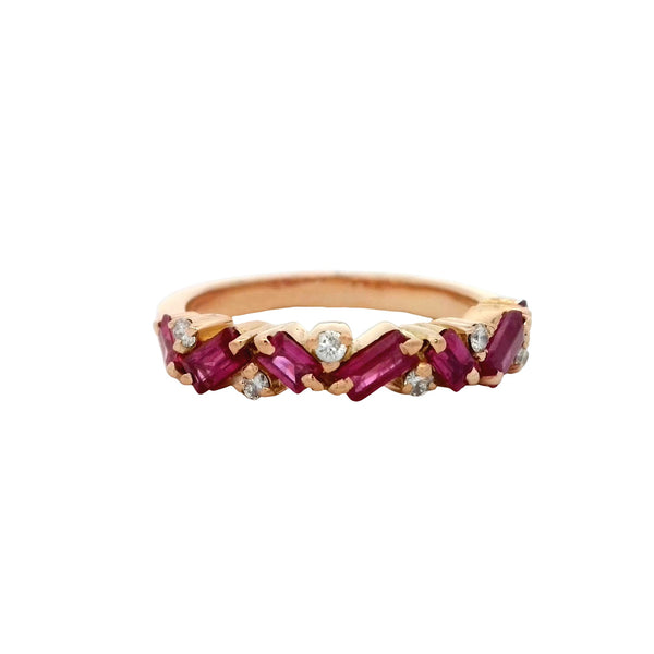 Rubi Baguette and Diamond Band | 18kt Gold Rings | Marquisse Jewelry