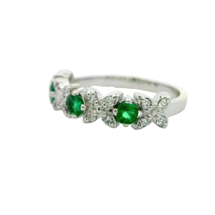 Florence Diamond Emerald Band | 18kt Gold Rings | Marquisse Jewelry