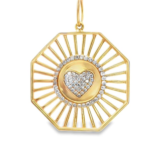 Octagonal Heart Pendant