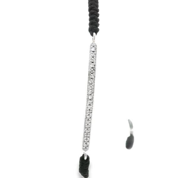 Pulsera de Placa de Diamantes con Hilo