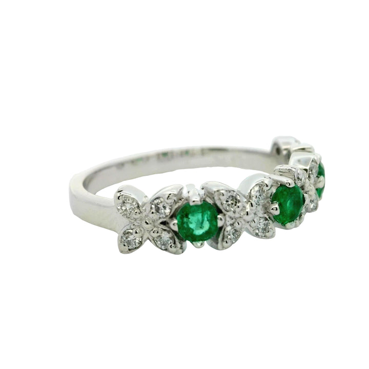 Florence Diamond Emerald Band | 18kt Gold Rings | Marquisse Jewelry