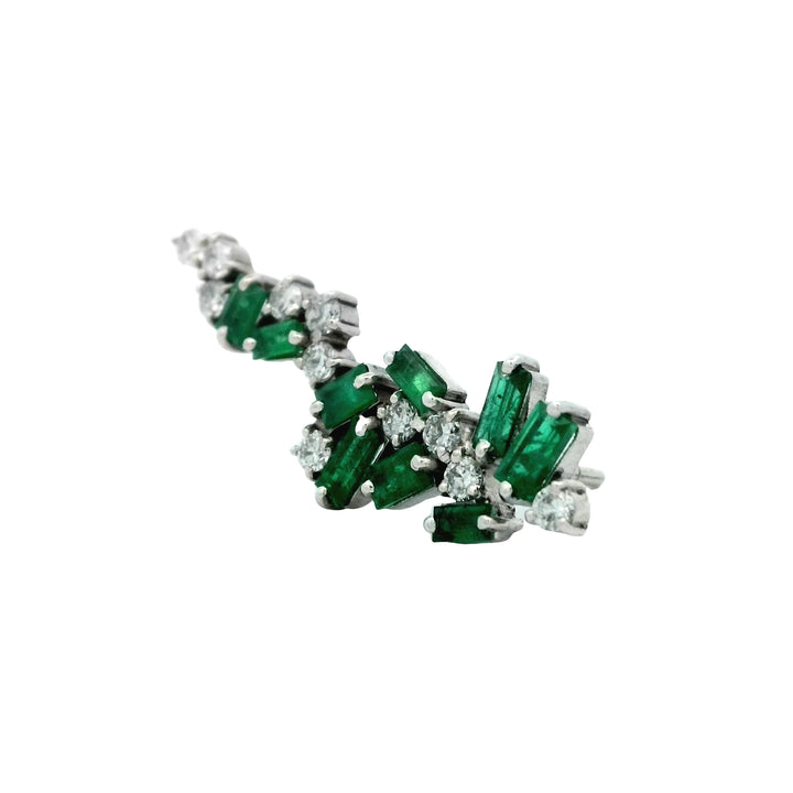 Amazonia Large Diamonds & Emeralds | 18Kt Gold Earrings | Marquisse Jewelry