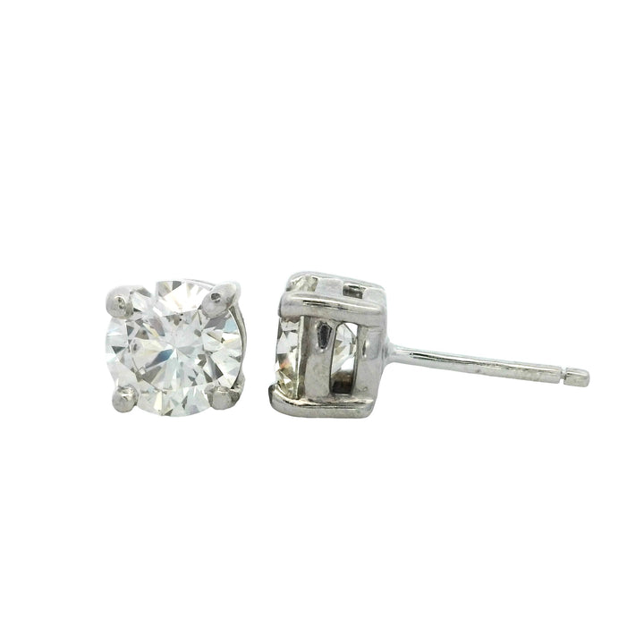 Solitaire Stud Pair 1,00ct | 18Kt Gold Earrings | Marquisse Jewelry