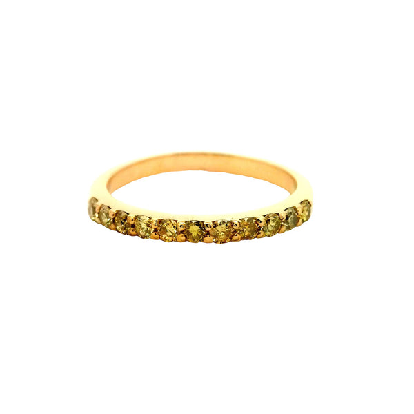 Pave Yellow Sapphire Band | 18kt Gold Rings | Marquisse Jewelry