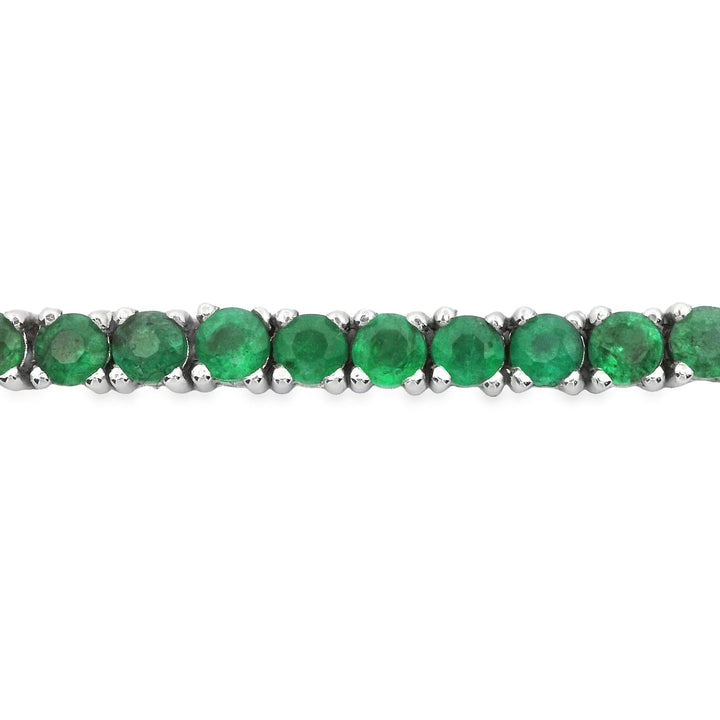 Tennis Necklace Emerald 6ct straight | 18kt Gold Necklaces | Marquisse Jewelry