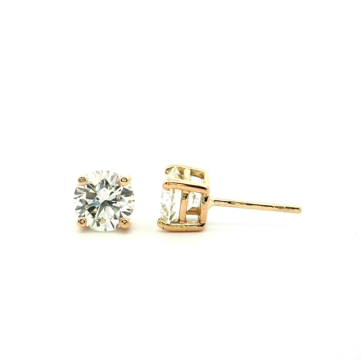 Solitaire Diamond Studs | Gold Earrings | Marquisse Jewelry