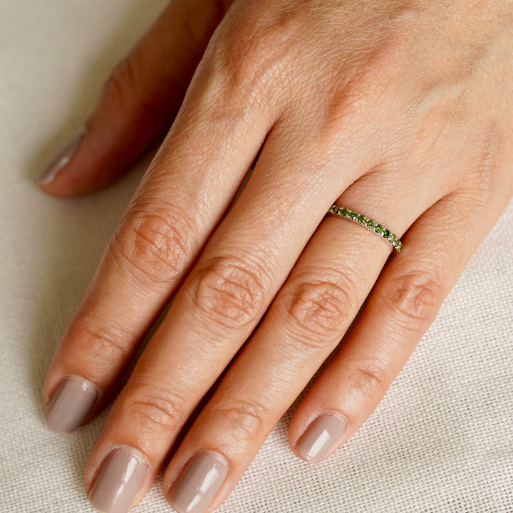 Emerald pave ring | Gold Rings | Marquisse Jewelry