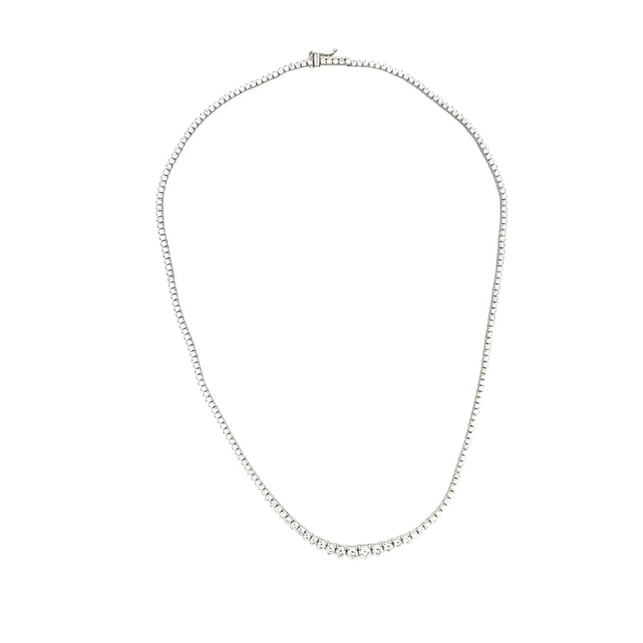 Tennis Necklace Diamond 5 ct graduated riviera | 18kt Gold Necklaces | Marquisse Jewelry