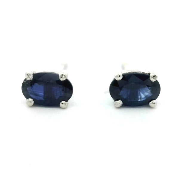 Oval 6x4 Blue Sapphire Earring