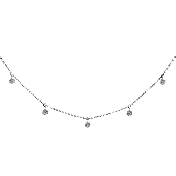 Collar de Diamantes Colgantes Grande