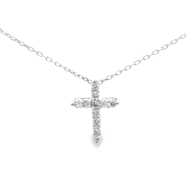 Small Diamond Cross | 18kt Gold Necklaces | Marquisse Jewelry