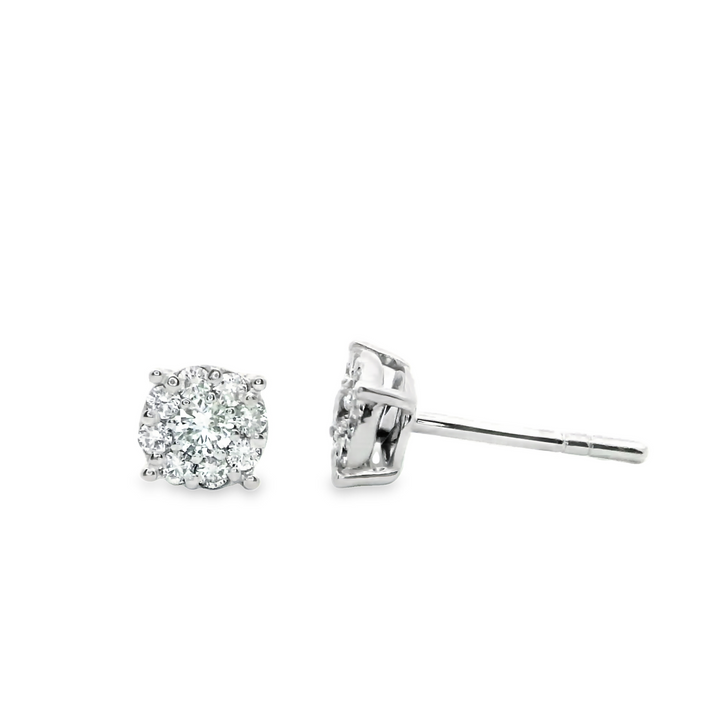Magnified Diamonds S (mm) | 18Kt Gold Earrings | Marquisse Jewelry