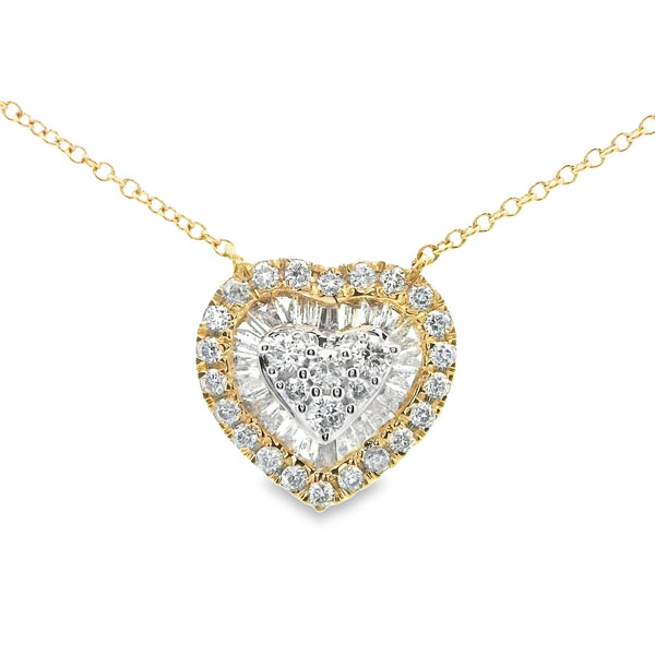 Alexa Heart Diamond Pendant | 18kt Gold Necklaces | Marquisse Jewelry