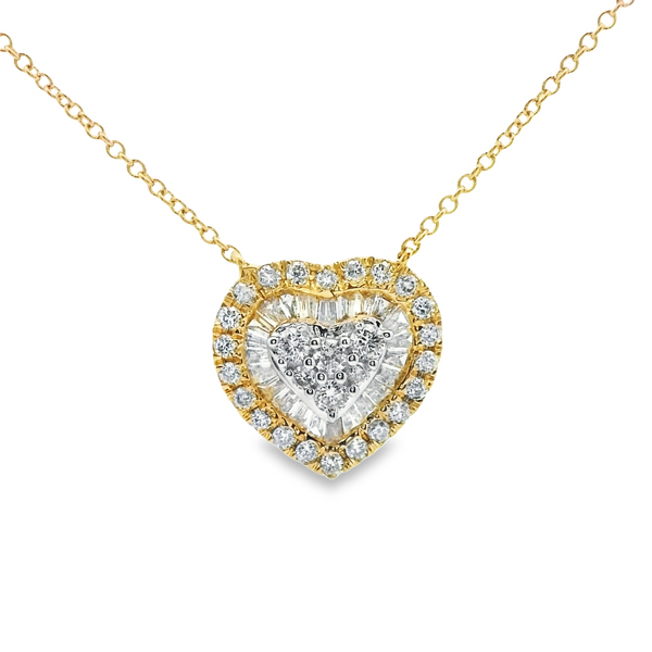 Colgante de diamantes con forma de corazón de Alexa