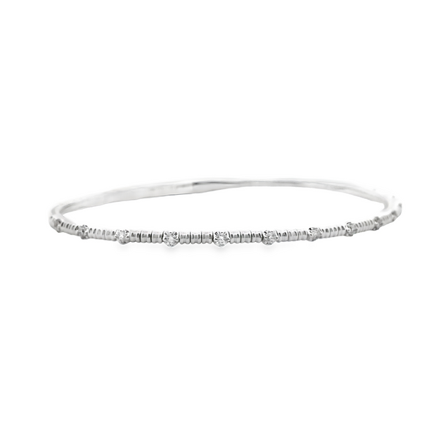 Diamond 12 stone Bezel Bangle