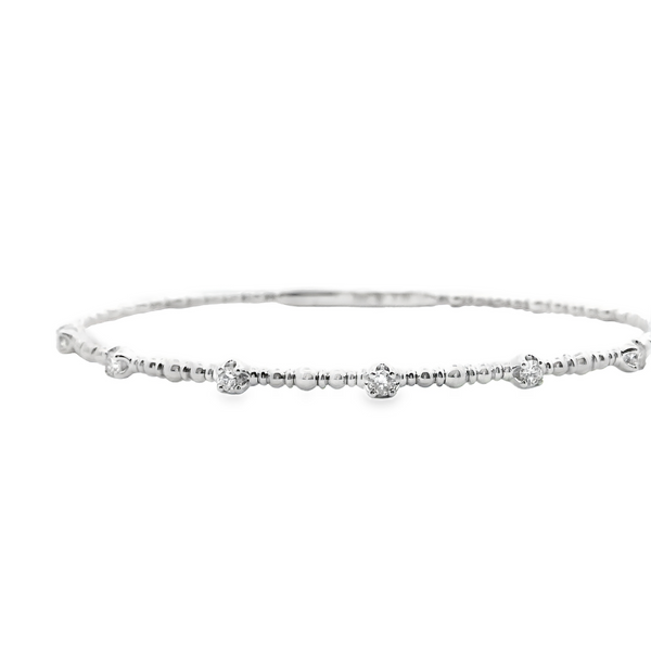 Diamond 7 stone Bezel Bangle