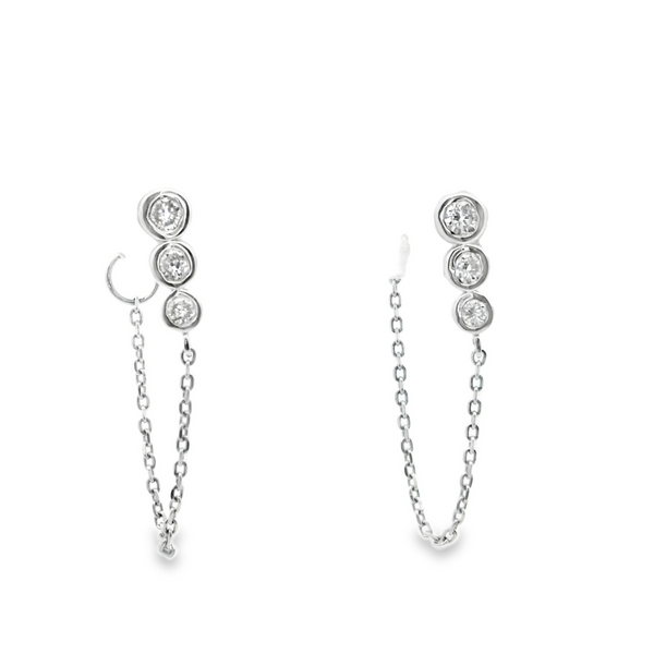 Diamond Bezel Earrings