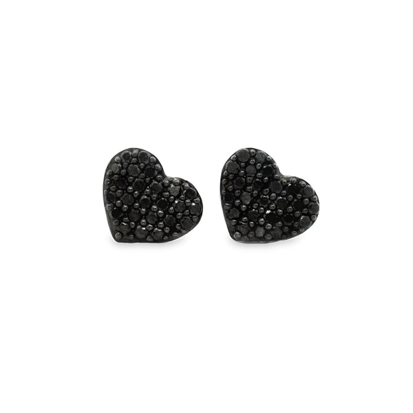 Aretes Corazón Pavé de Diamante 