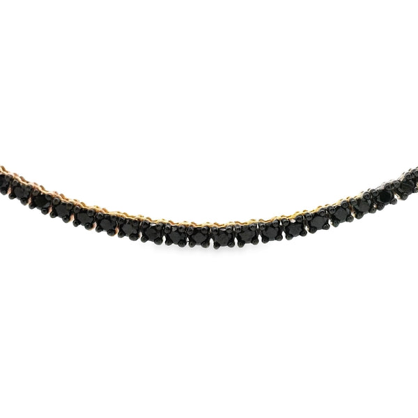 Tennis Black Diamond Necklace 5ct