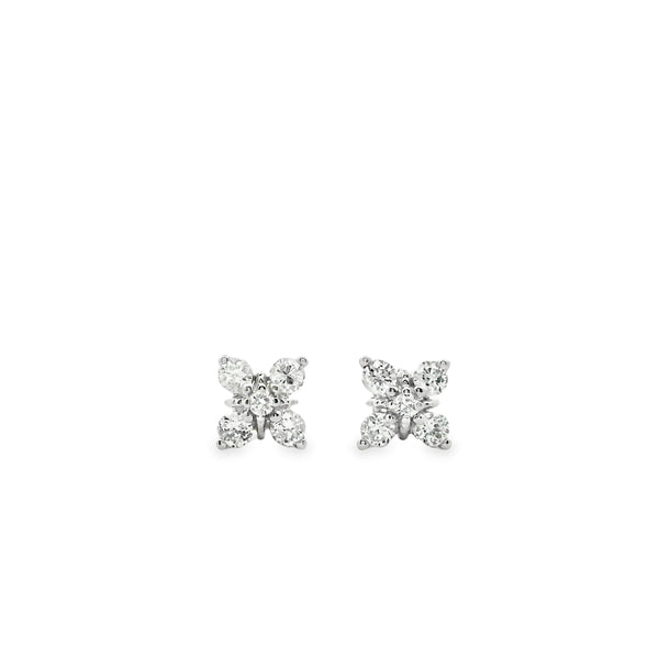 Aretes Flora de Diamantes