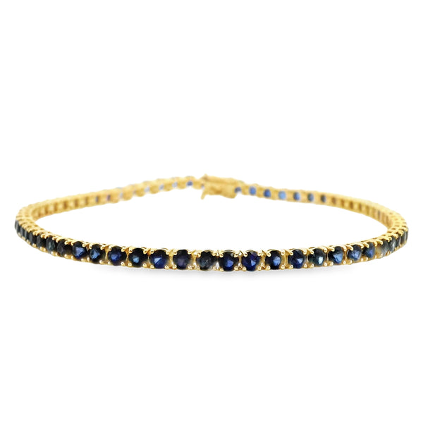 Pulsera Tennis de Zafiro Montura Cupcake