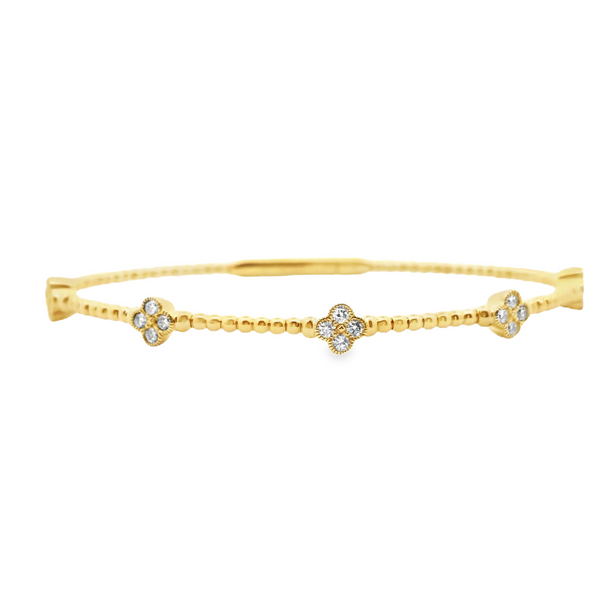 Clover Diamond Bangle