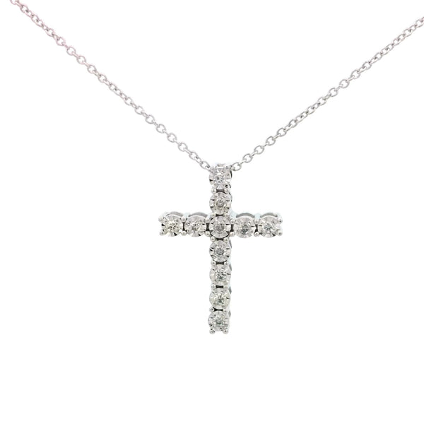 Diamond Ilussion Cross Pendant