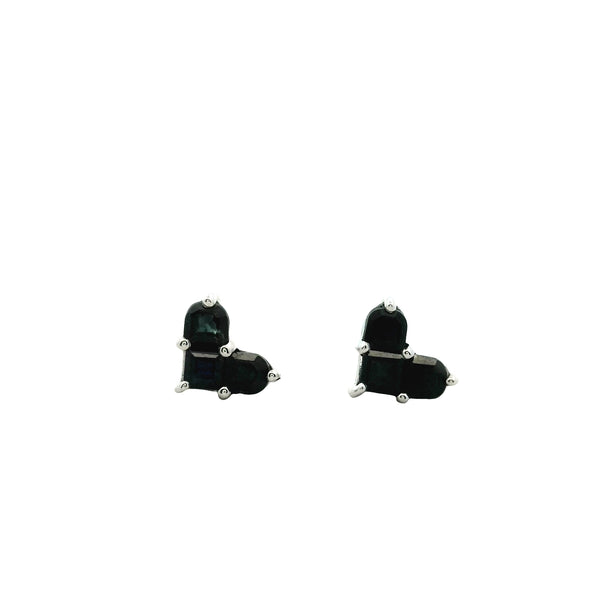 Aretes de Zafiro en forma de Corazon