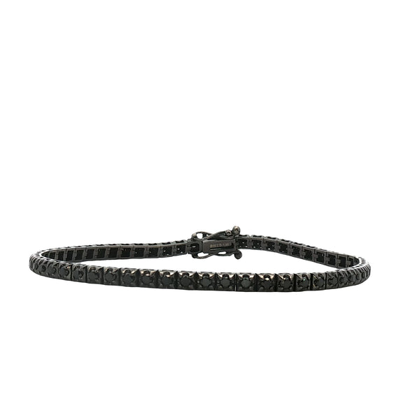 Pulsera Tennis de Diamante negro para Hombre