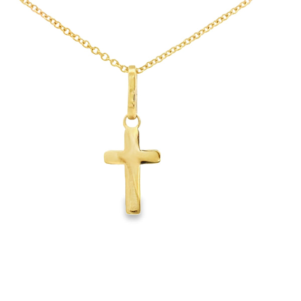 Dije de Cruz en oro Liso