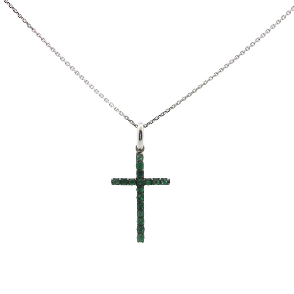 Emerald Cross Pendant