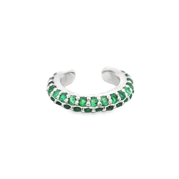 Emerald Puffy Earcuff