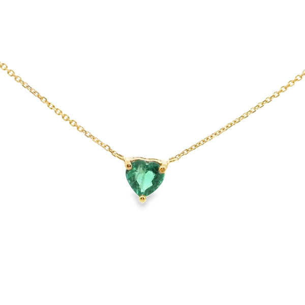 Emerald Medium Heart Pendant