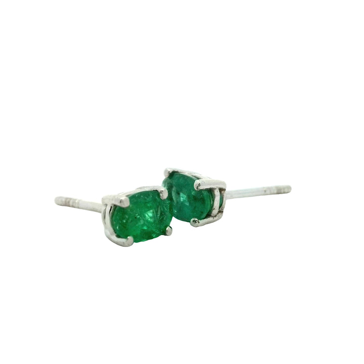 Oval 6x4 Emerald | Gold Earrings | Marquisse Jewelry