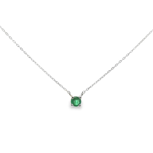 Emerald Solitarie Small Pendant