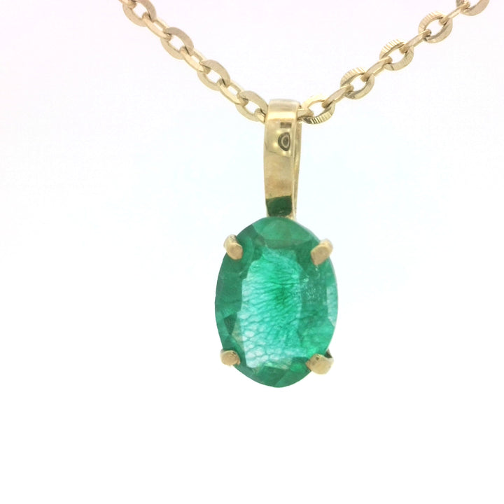 Oval Emerald Pendant | Gold Necklaces | Marquisse Jewelry