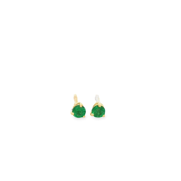 Emerald earring 0.10 ct | Gold Earrings | Marquisse Jewelry