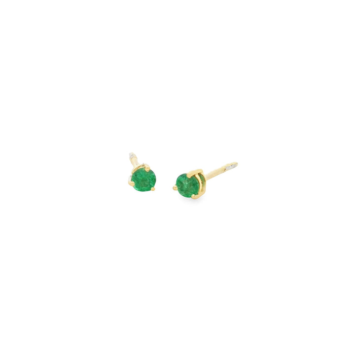 Emerald earring 0.10 ct | Gold Earrings | Marquisse Jewelry