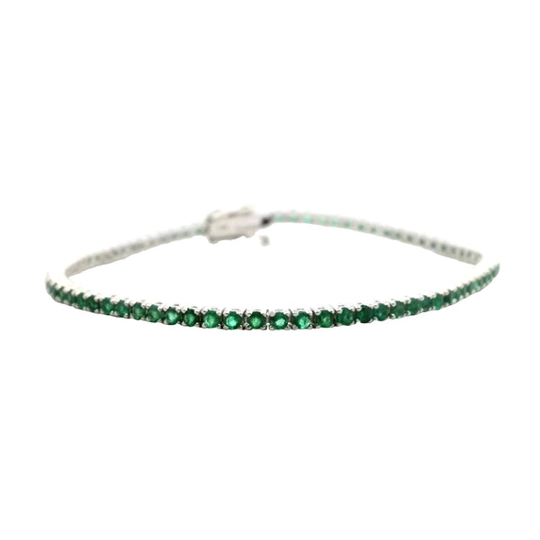 Pulsera Tennis de Esmeralda de 2,4ct