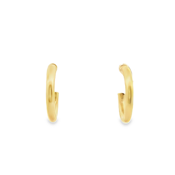 Solid Gold Half Hoops