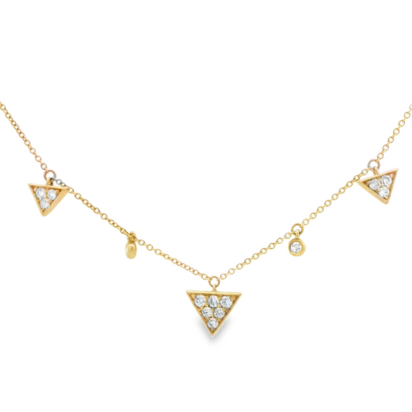 Diamond Triangle Hanging Necklace