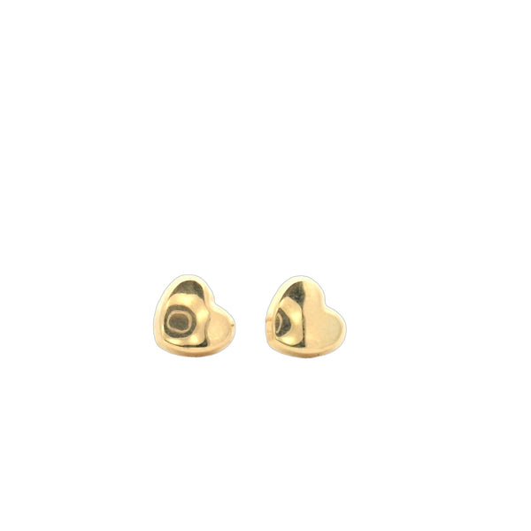 Heart Shaped 18k Gold Earrings