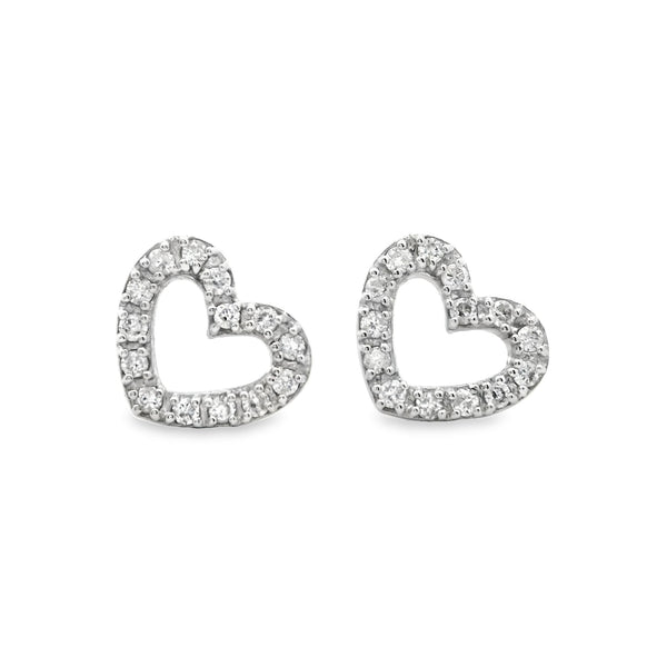 Arete de Corazon con Diamante