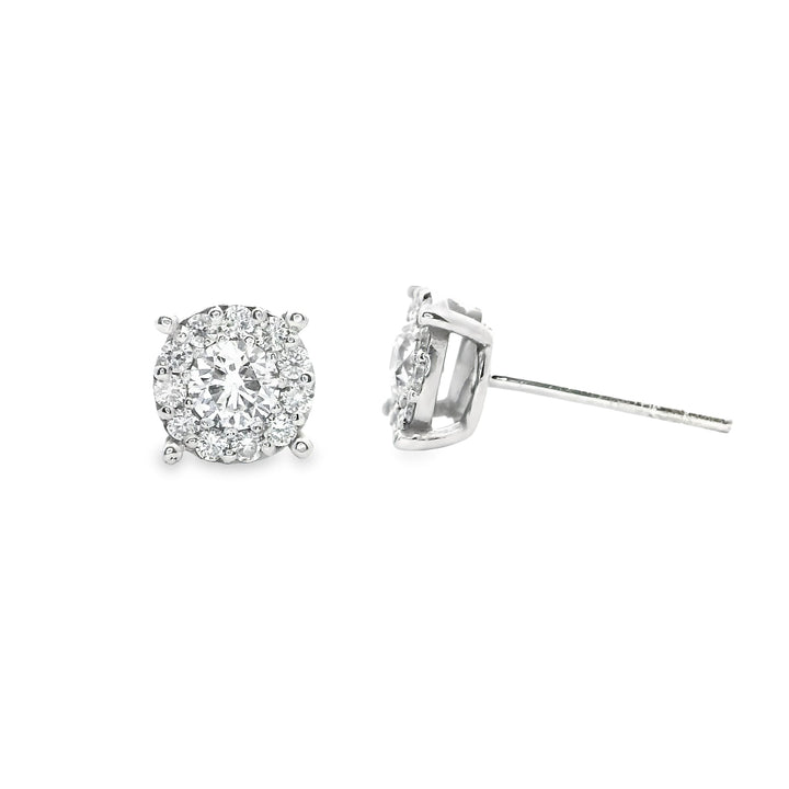 Magnified diamond Gold earrings Large | Marquisse Jewelry