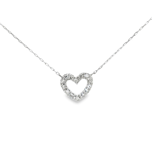 Dije en Forma de Corazón pequeño con Diamantes