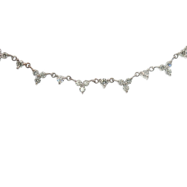 Collar con Treboles de Diamante