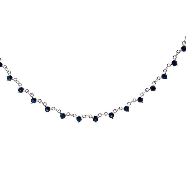 Collar Semi Tennis de Zafiro