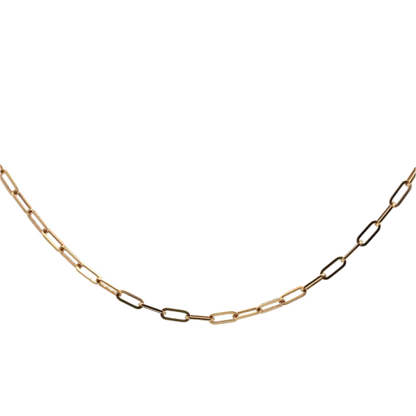 Paperclip Light 18k Necklace Yellow Gold