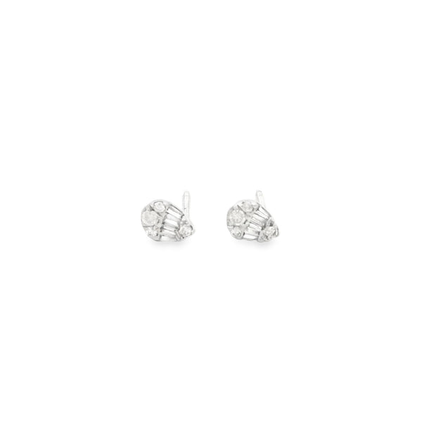 Aretes Pera con Diamante