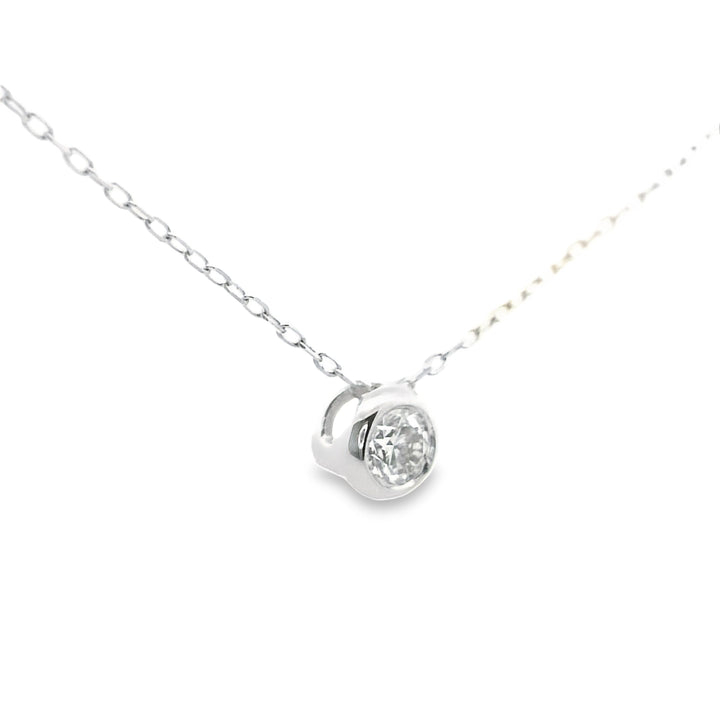 Diamond Bezel White Gold Necklaces | Marquisse Jewelry